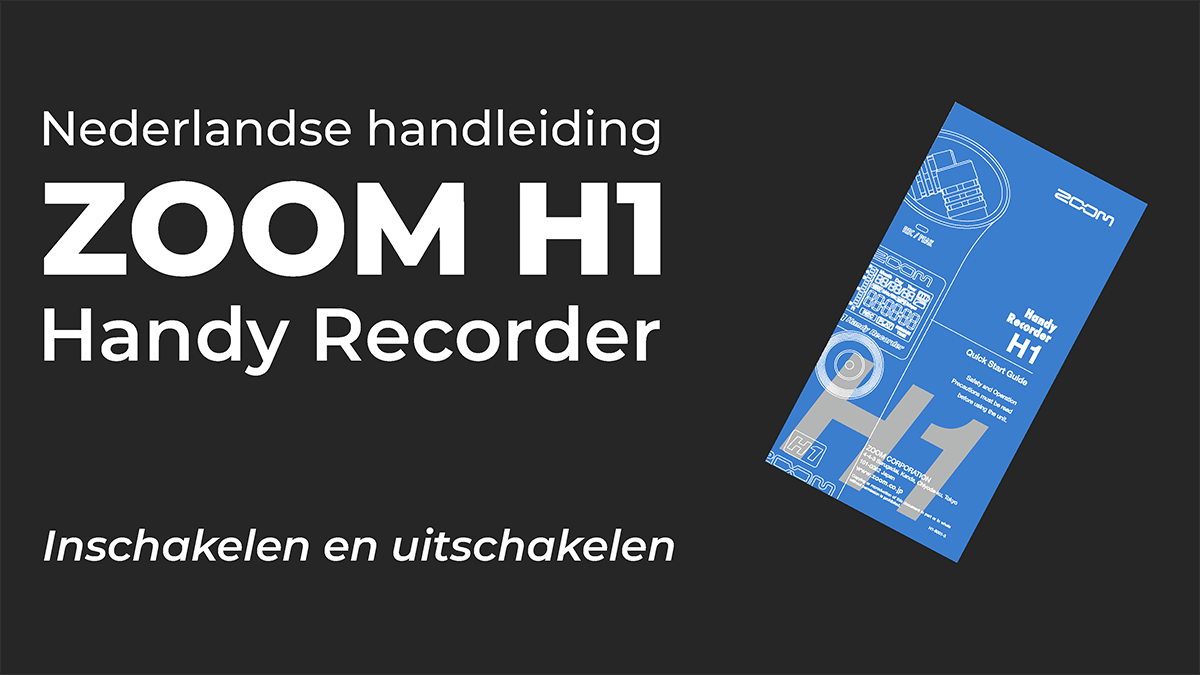 Nederlandse handleiding ZOOM H1 Handy Recorder. In dit hoofdstuk van de gebruiksaanwijzing uitleg over het inschakelen en uitzetten. Ook wel: aan-uit!