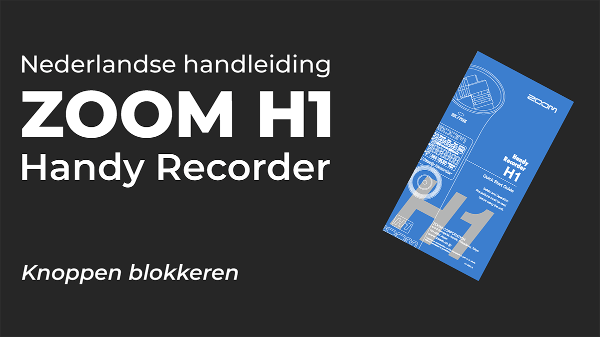 Nederlandse handleiding ZOOM H1 Handy Recorder. In dit hoofdstuk van de gebruiksaanwijzing uitleg over het blokkeren van de knoppen zodat je tijdens een opname niet per ongeluk de opname kan beëindigen.